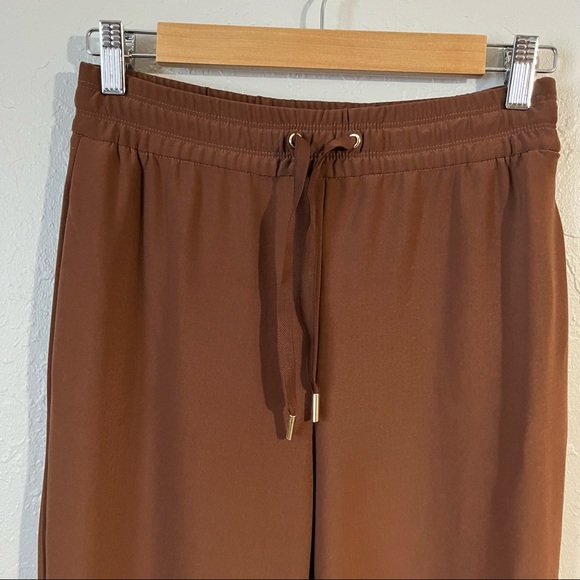 Joie High Waist Drawstring Pants Brown XS - Picture 3 of 11